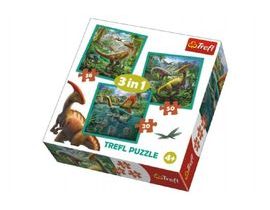 Puzzle 3v1 Svět Dinosaurů 20x19,5cm v krabici 28x28x6cm