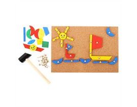 Bigjigs Toys Kreatívna doska pribíjanie tvarov