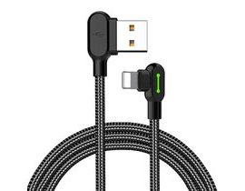 Kabel USB-Lightning, Mcdodo CA-4673, úhlový, 1,8 m (černý)
