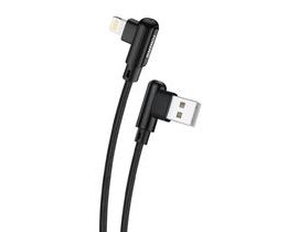 Úhlový kabel USB pro Lightning Foneng X70, 3A, 1 m (černý)