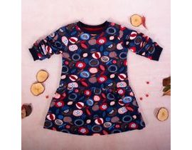 K-Baby Dívčí bavlněné šaty, Ovoce - granátové, vel. 80