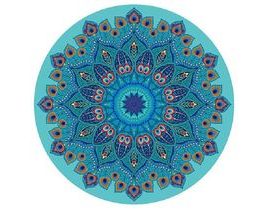 Podložka na jógu kulatá mandala Azure 70cm