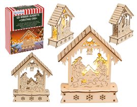 Dřevěná silueta, vánoční betlém