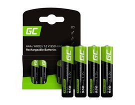 Nabíjecí baterie se zelenými články 4x AAA HR03 950mAh