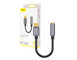 audio adaptér Baseus L54 USB-C mini jack 3,5 mm - černo-šedý