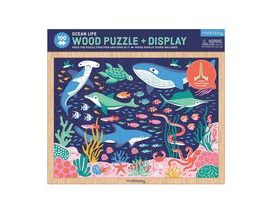 Mudpuppy Dřevěné puzzle Život v oceánu + displej 100 dílků