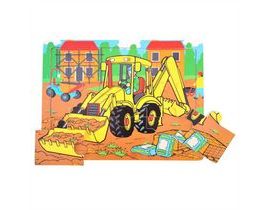 Bigjigs Toys Drevené puzzle bager 9 dielikov