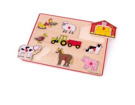 Bigjigs Toys Vkladacie puzzle farma