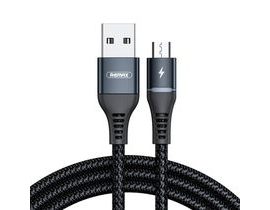 Kabel USB Micro Remax Colorful Light, 2,4 A, 1 m (černý)