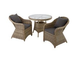 Tectake 403946 Záhradný Rattan Furniture Zürich 2+1