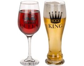 Sklenice pro pár King a Queen, 600 ml a 430 ml