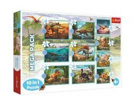 Puzzle 10v1 Seznamte se se všemi dinosaury v krabici 40x27x6cm