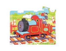 Bigjigs Toys Dřevěné puzzle vlak 9 dílků