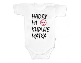 Body krátký rukáv Hadry mi kupuje matka, Baby Nellys, bílé