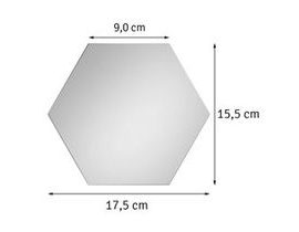 Sada dekorativních zrcadel - 12 ks šestiúhelníků