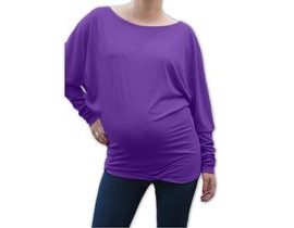 Be MaaMaa Symetrická těhotenská tunika - fialová
