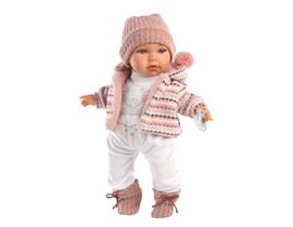 Llorens 42406 Baby Julia - realistická bábika so zvukmi a telom mäkkej látky - 42 cm
