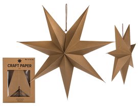 Skládací hvězda z kraftového papíru