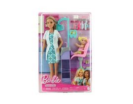 Barbie Povolání herní set s panenkou - zubařka hnědovláska HKT70