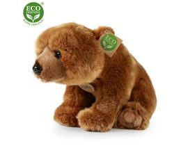 Plyšový medvěd Grizzly sedící 30 cm ECO-FRIENDLY