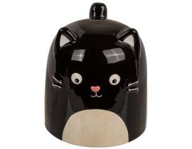 Keramická hrnčeková mačka čierna, 540 ml