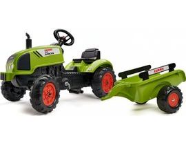 FALK Šlapací traktor 2041C Claas Arion s vlečkou a otevírací kapotou