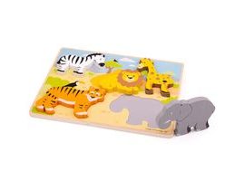 Bigjigs Toys Vkladací puzzle safari