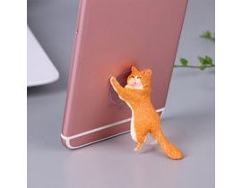 Držák na telefon ve tvaru kočky Zrzek - 6,4 cm