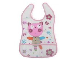 Cangoroo Bryndáček s kapsičkou Baby Bib Happy Meal - růžový