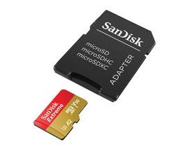 Paměťová karta SANDISK EXTREME microSDXC 128 GB 190/90 MB/s UHS-I U3 (SDSQXAA-128G-GN6MA)