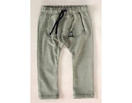 K-Baby Stylové dětské kalhoty, tepláky s klokankovou kapsou - šedé