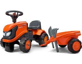 FALK 260C Baby Kubota ride-on traktor s přívěsem, hrábě & lopata