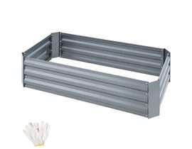 Tectake 403447 Vyvýšená Pimpinella 200 l Galvanizovaná 120x60x30cm - šedá šedá oceľ