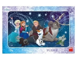 Puzzle Snehové vločky doskové 15 dielikov Frozen / Ľadové kráľovstvo 30x19cm Cena za 1ks