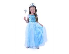 Detský kostým modrá princezná (S)
