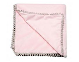 Dětská deka Velvet - oboustranná s ozdobným lemováním, Baby Nellys 100 x 75 cm, sv. růžová