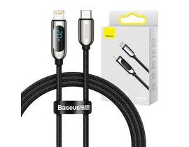 Kabel USB-C pro Lightning Baseus Display, PD, 20W, 1m (černý)