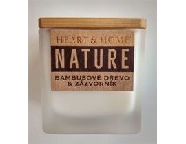 Svíčka malá NATURE Bambusové dřevo & zázvorník