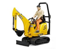 Bruder BWORLD Mikrobagr JCB s figurkou