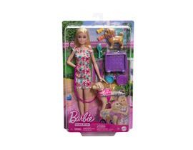 Barbie Panenka a pejsek s invalidním vozíčkem HTK37