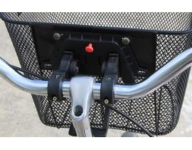 Kovový přenosný koš na řidítka kola - černý (ISO)