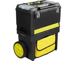 Tectake 403598 Mobile Johnny Tool Box - čierna/žltá čierna/žltá polypropylén
