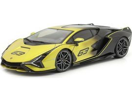 Bburago 1:18 TOP Lamborghini Sian FKP 37 yelow