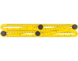 Multifunkční úhlový metr - šablona žlutá