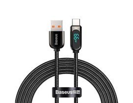 Baseus Kabel displeje USB k Type-C, 66W, 1m (černý)