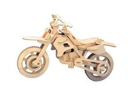 Woodcraft Drevené 3D puzzle motorka terénne