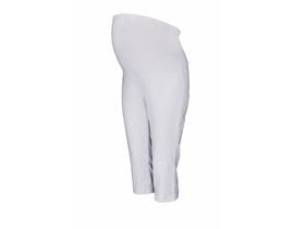 Be MaaMaa Těhotenské 3/4 kalhoty s elastickým pásem - bílé, vel. M