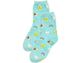 Ponožky s mačičkami - modré