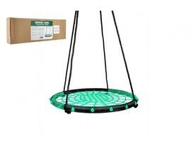 Hojdací kruh zelený 100 cm lana v rámčeku 75x26x12cm