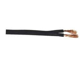 Kabel reproduktorový, 2x 2,5qmm, plochý černý, cena / m